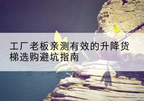 寿阳升降货梯怎么选-工厂老板亲测有效的升降货梯选购避坑指南